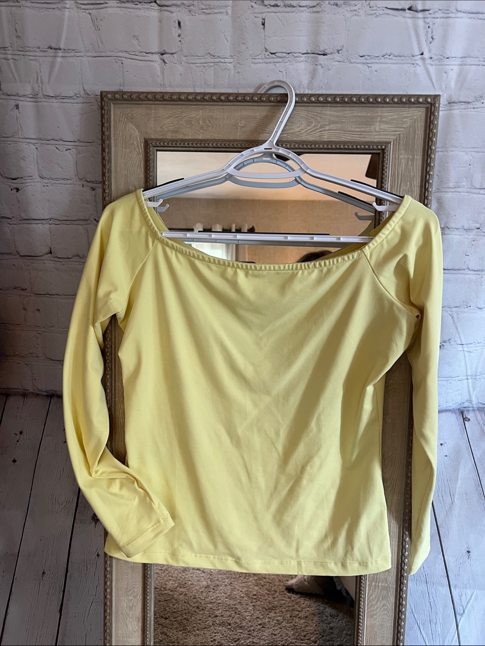 Women’s Long Sleeve Boatneck Top - Yellow
